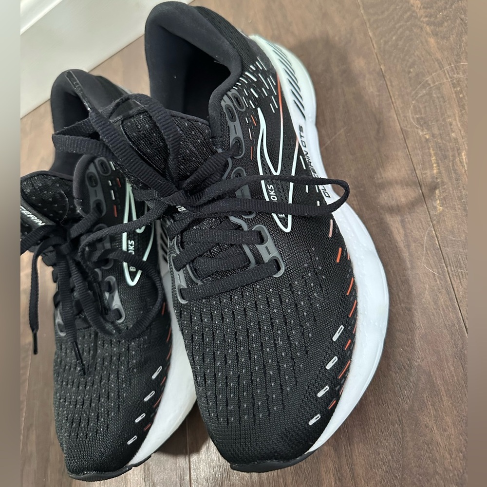 Brooks Running Sneakers with White Midsole and Orange Accents